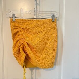 Adjustable Yellow Knit Skirt